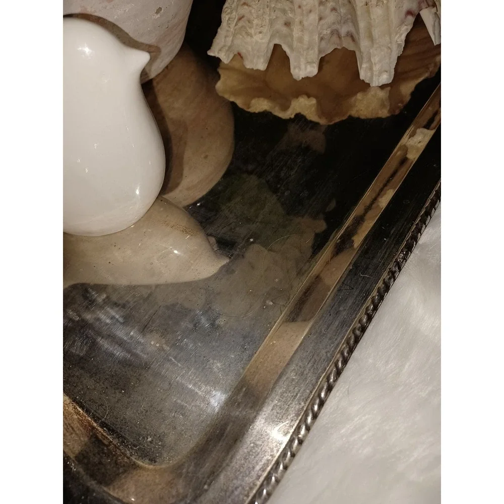 Pottery Barn large Silver Plate tray